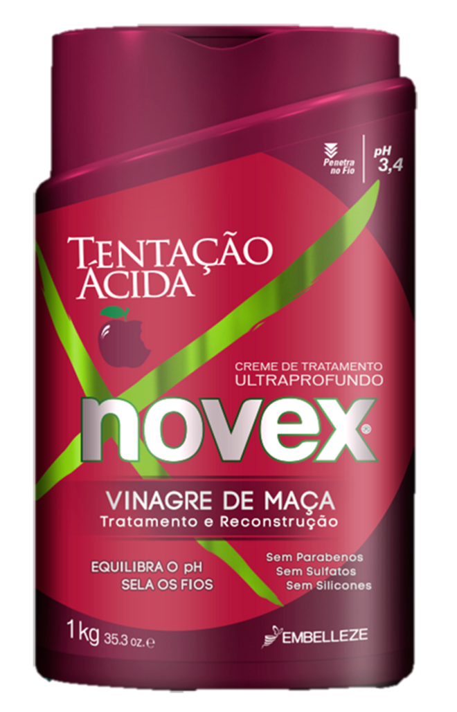 Creme de tratamento ultraprofundo, com vinagre de maçã, €13,79, Novex