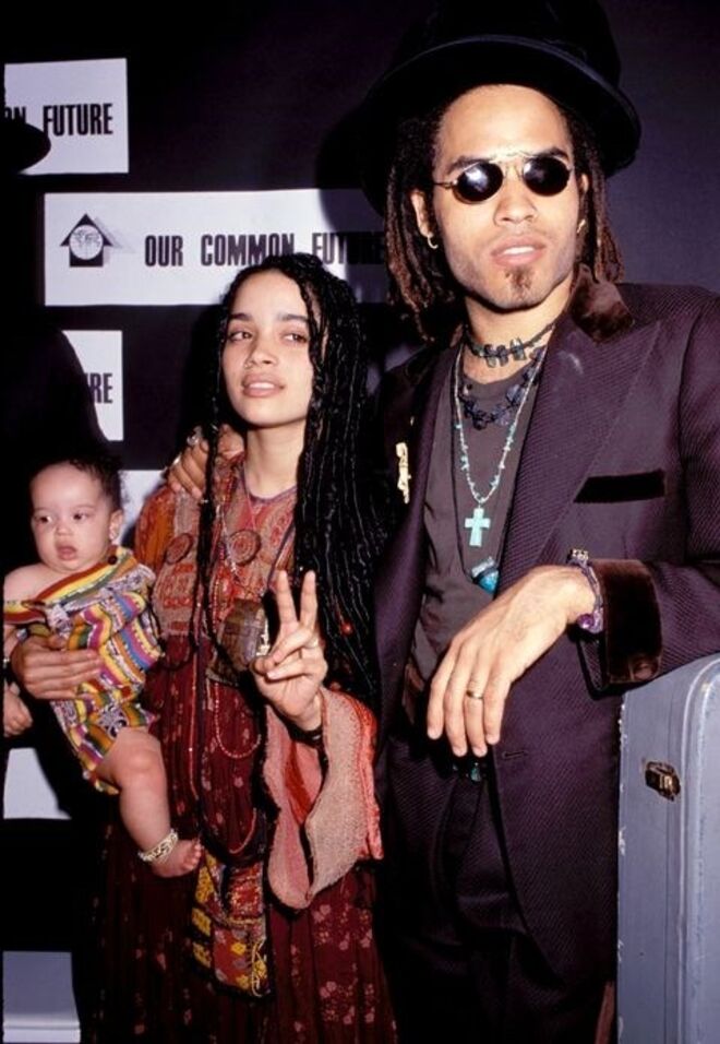 LISA BONET E LENNY KRAVITZ | Casaram em Las Vegas em 1987, mas acabaram por se divorciar em 1992. Ambos têm uma filha, Zoe Kravitz. 