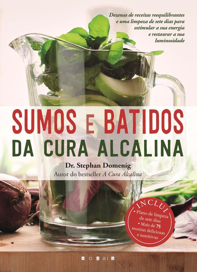 Sumos e Batidos da Cura Alcalina, de Dr Stephan Domenig, €15,49 (Vogais)