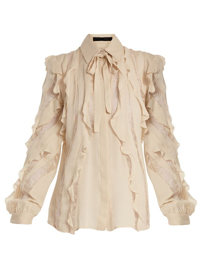 Camisola, €1200, Elie Saab em matchesfashion.com