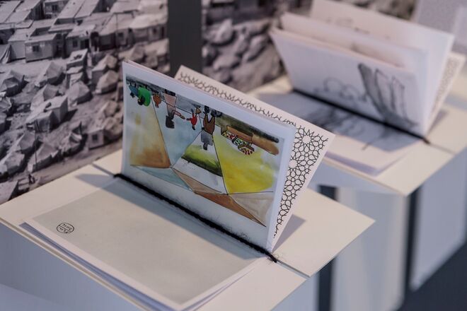 Exibição da iniciativa em Veneza, Itália © Sketch for Syria