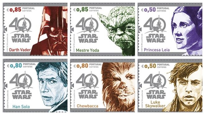 Os CTT lançam selos da Saga Star Wars 