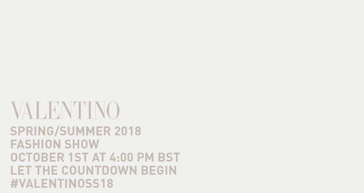 Primavera/verão 2018: Valentino