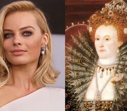  Margot Robbie irreconhecível no papel de Elizabeth I