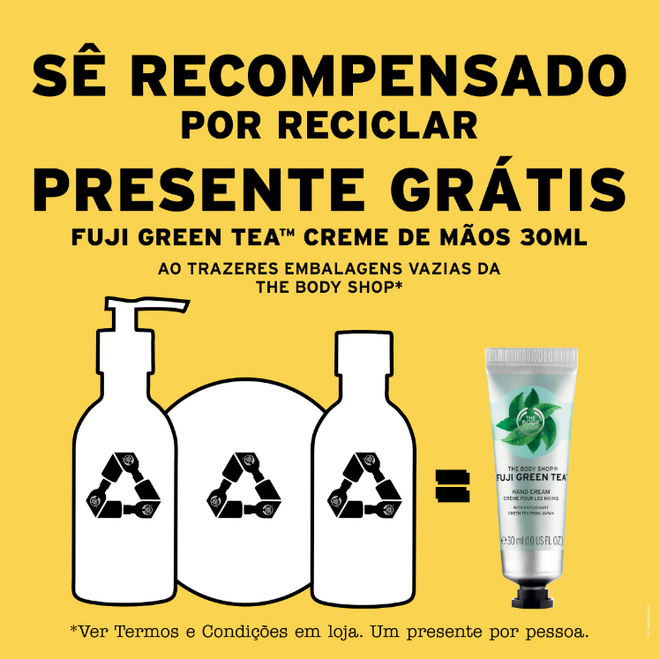 Um creme de mãos grátis para quem recicla