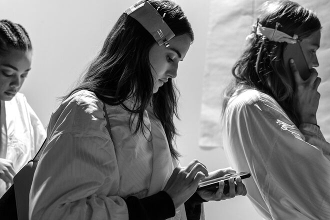 Nos bastidores da Semana de Moda de Nova Iorque