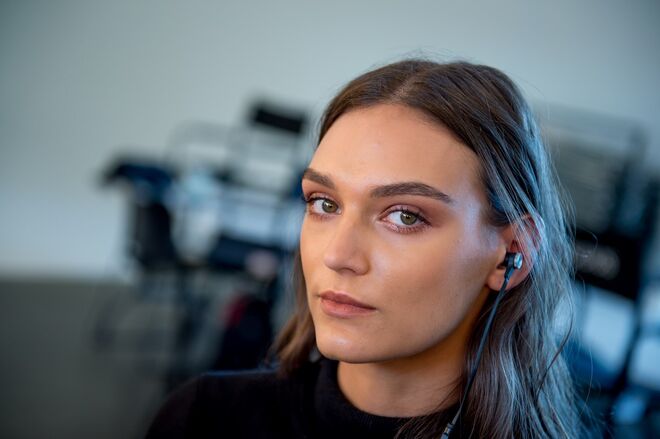 Nos bastidores da Semana de Moda de Nova Iorque