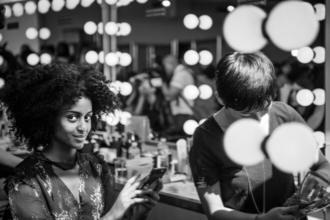 Nos bastidores da Semana de Moda de Nova Iorque