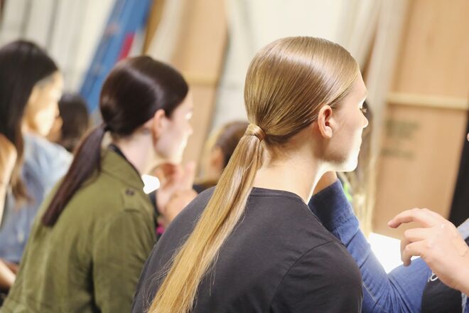 Nos bastidores da Semana de Moda de Nova Iorque