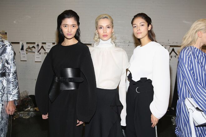 Nos bastidores da Semana de Moda de Nova Iorque