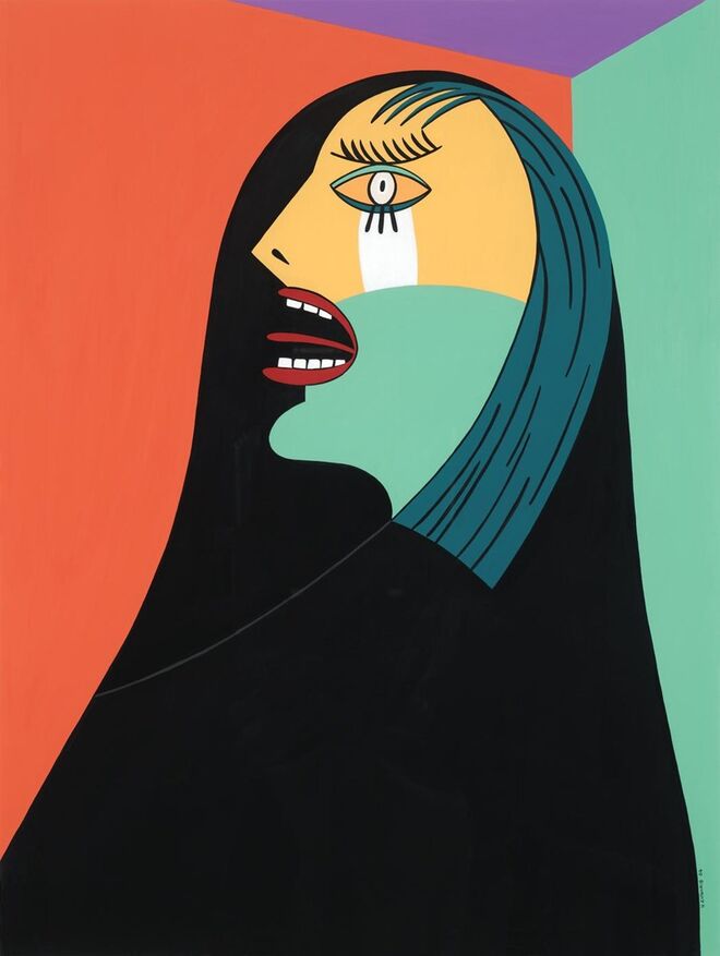 Weeping Woman #3, 2006 by Helen Zughaib, courtesy of Nasty Women