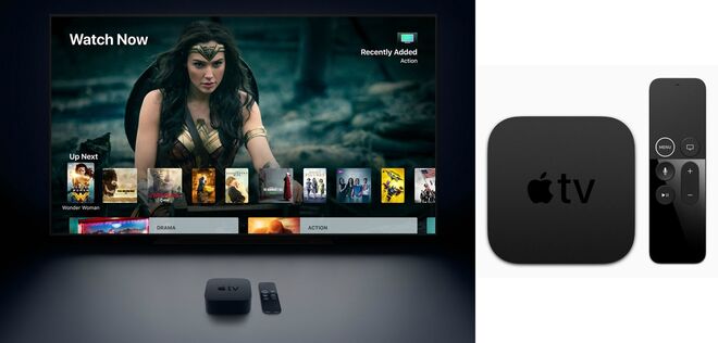 APPLE TV 4K HDR | A nova televisão permite o streaming de conteúdos em 4H (ultra alta definição), com uma qualidade HDR (High Dinamic Range). Os filmes 4K/HDR serão vendidos às mesmas tarifas que as versões HD. Com ela deverá também ficar disponível a App Amazon Prime Video. Os preços variam entre os 199 euros (32G) e os 219 euros (64G).