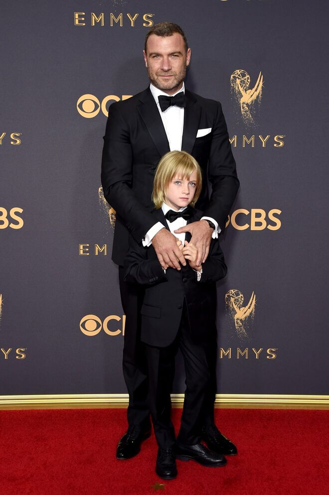 Liev Schreiber, com o filho Samuel Kai Schreiber