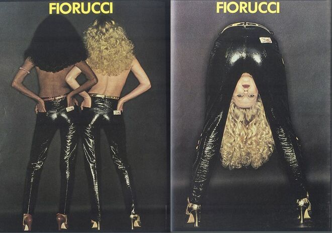 Jerry Hall na campanha da Fiorucci