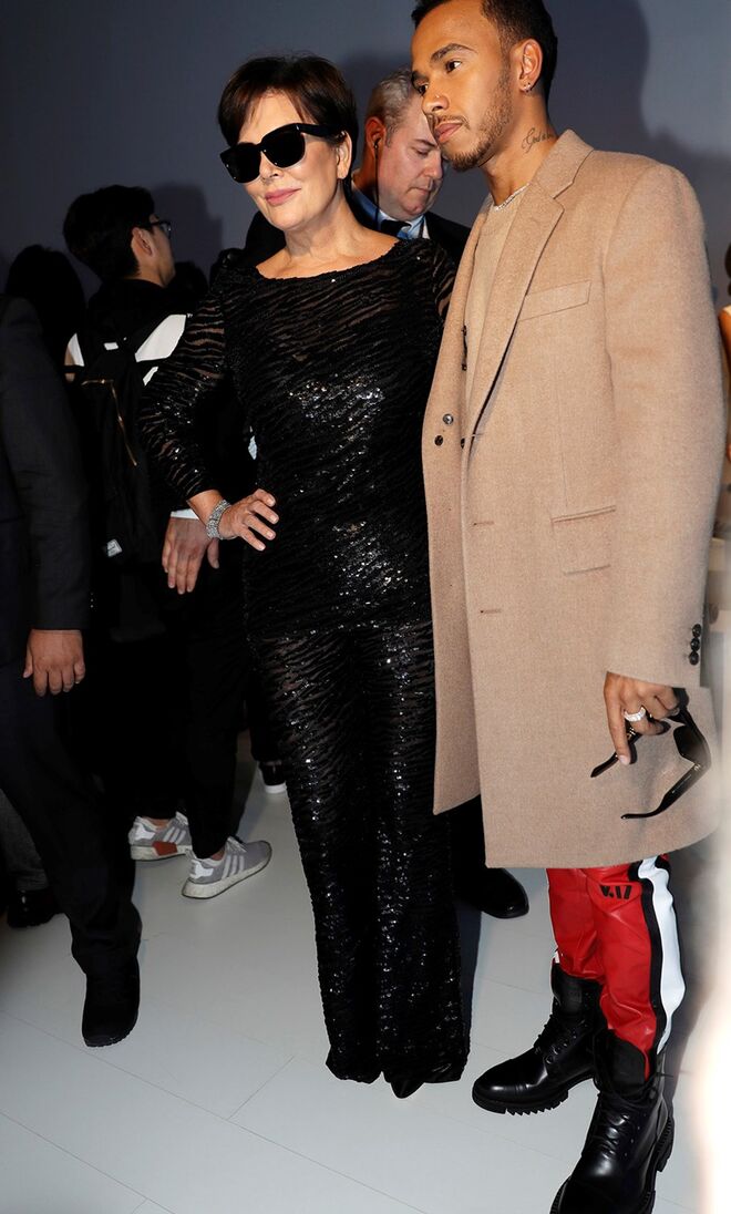 Kris Jenner e Lewis Hamilton