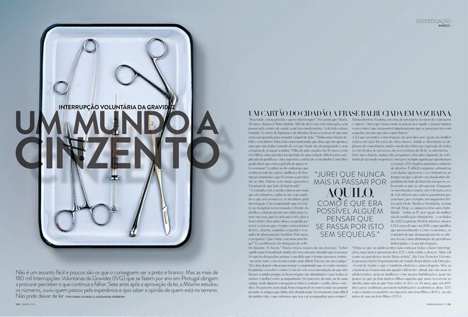 Um mundo a cinzento. Investigação sete anos depois da lei da Interrupção Voluntária da Gravidez.  Março de 2014.