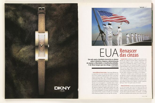 EUA, Renascer das cinzas. A determinação do povo dos EUA após o ataque terrorista. 2001.