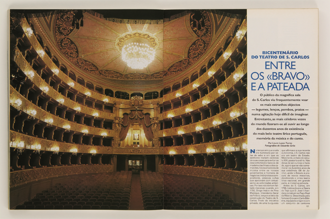 Bicentenário do teatro S. Carlos - Entre os "bravo" e a pateada. No bicentenário, a história do único teatro lírico português. 1993.