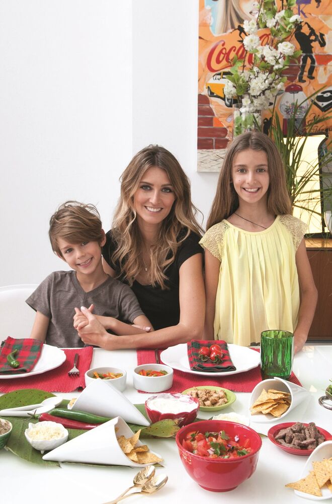 Diana Pereira com os filhos Noah e Mel