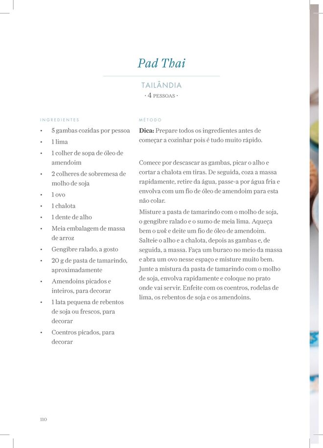 Pad Thai, uma das receita do livro Pelo Mundo