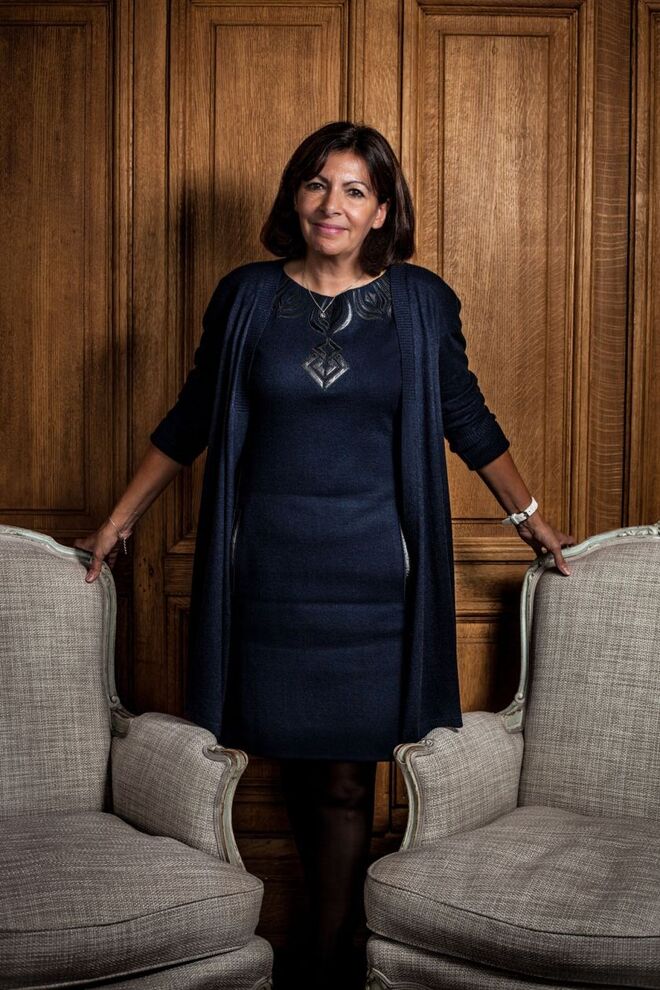 Anne Hidalgo, em Paris (França)