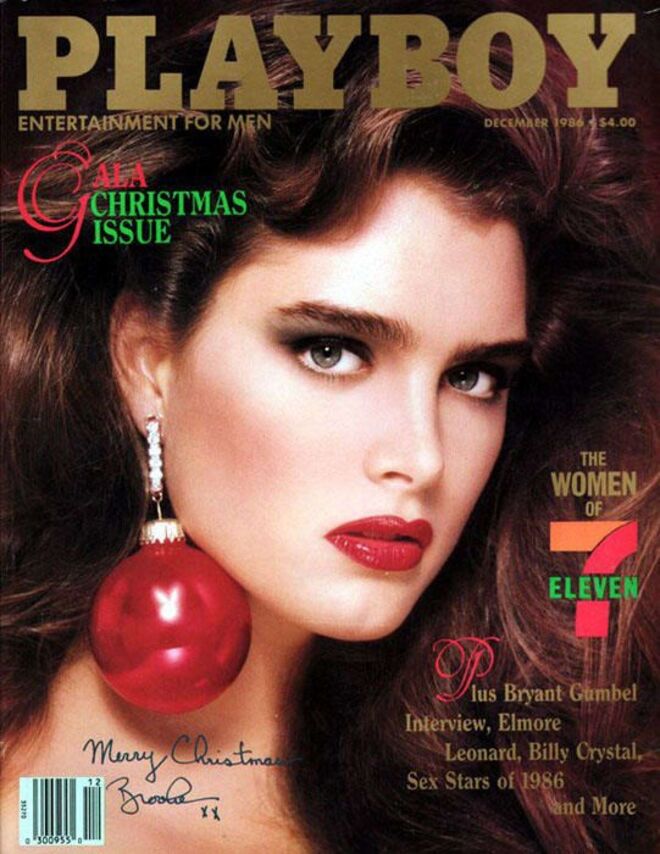 Brooke Shields em dezembro de 1986