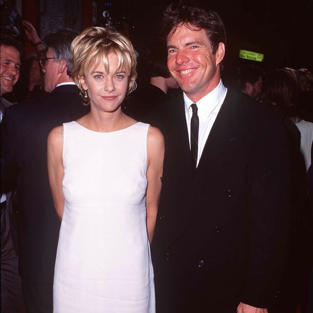 Meg Ryan e Dennis Quaid | Depois de nove anos de casamento, Meg Ryan começou um romance com o ator Russel Crowe nas rodagens do filme Prova de Vida (2000) e em 2001 o casamento com Quaid terminou oficialmente.