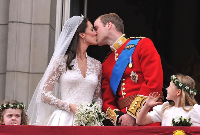 Kate Middleton e William | No dia do casamento de ambos, em 2011. 