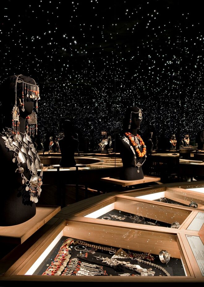 Imagem do interior do Museu Yves Saint Laurent, em Marraquexe. © Nicolas Mathéus