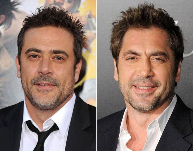 JEFFREY DEAN MORGAN E JAVIER BARDEM | O ator que interpreta Negan em The Walking Dead já confessou que a maioria das pessoas que lhe pedem autógrafos na rua esperam receber a assinatura do espanhol Javier Bardem.