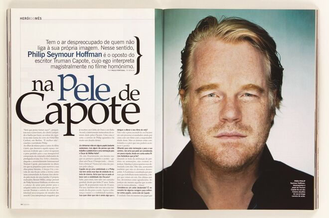Philip Seymour Hoffman, falou com a Máxima, em Berlim, a propósito da estreia do filme que protagoniza, Capote. 2006. Por Paulo Portugal.