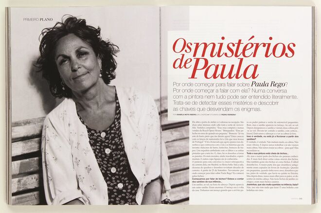 Paula Rego, a artista recebeu a Máxima no seu atelier, em Londres. 2007. Por Anabela Mota Ribeiro. Fotografia: Pedro Ferreira.