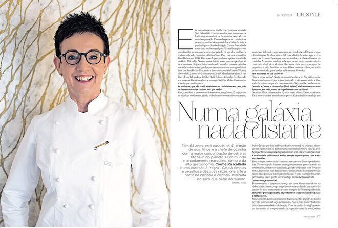 Carme Ruscadella é a chefe de cozinha com mais estrelas Michelin. Dezembro de 2016. Por Mónica Franco.