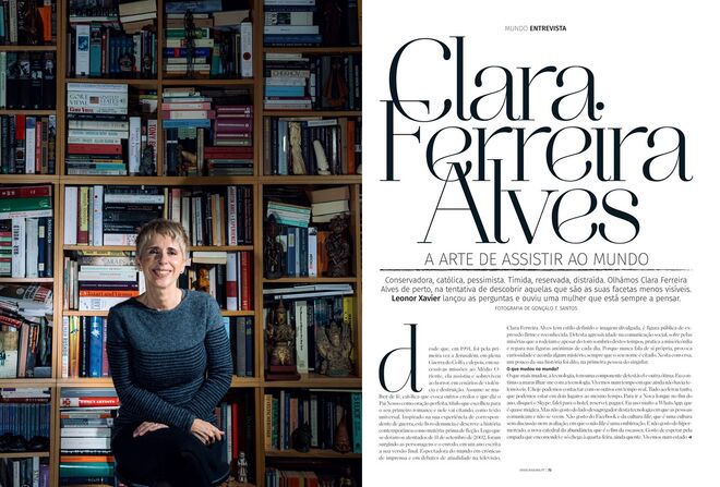 Clara Ferreira Alves, a propósito do lançamento do seu primeiro romance Pai Nosso. Fevereiro de 2016. Por Leonor Xavier. Fotgrafia: Gonçalo F. Santos.