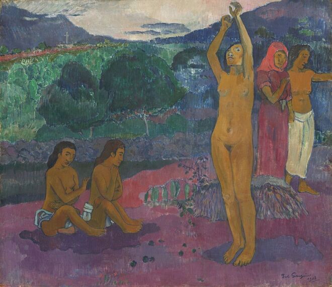 L'invocation, 1903, Paul Gauguin. Exposição Gauguin The Alchimist, no Grand Palais, em Paris.