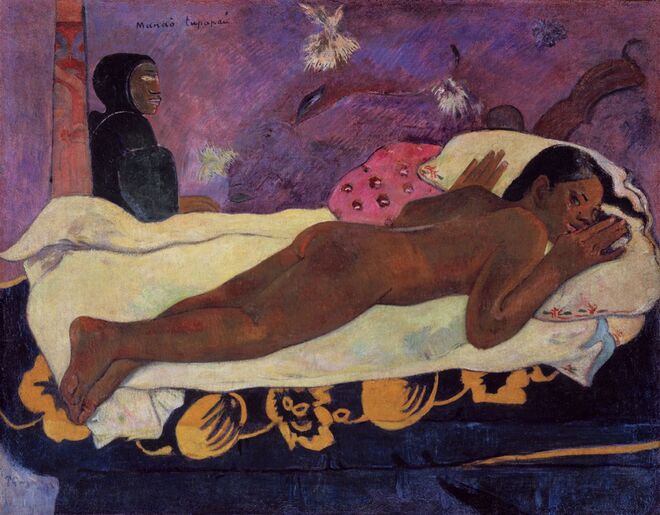 Manao Tupapau (L'esprit des morts veille), 1892, Paul Gauguin. Exposição Gauguin The Alchimist, no Grand Palais, em Paris.