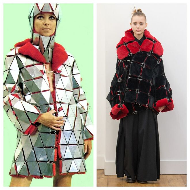 Paco Rabanne, 1967/ Noir Kei Ninomiya, 2017 