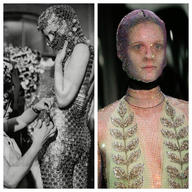 Paco Rabanne, 1968/ Gucci, 2017