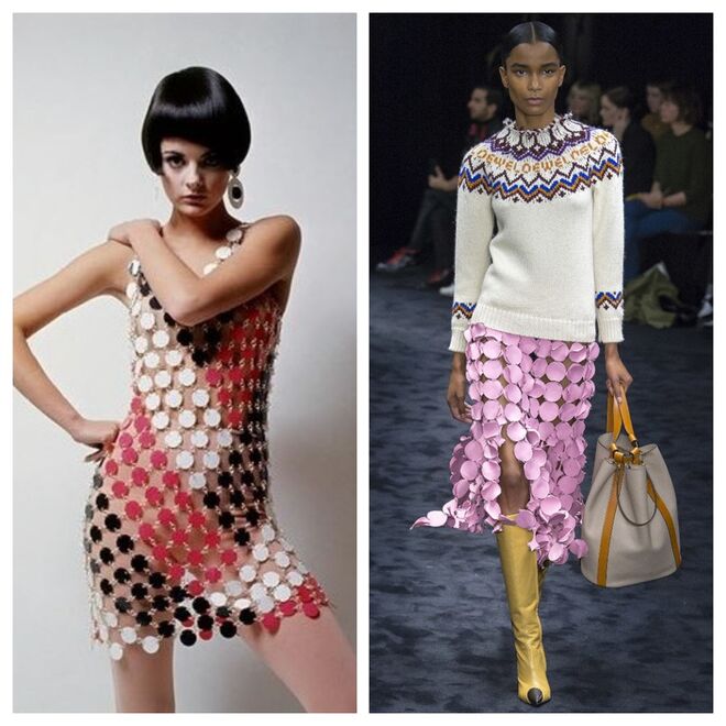 Paco Rabanne, 1968/ Loewe, 2017