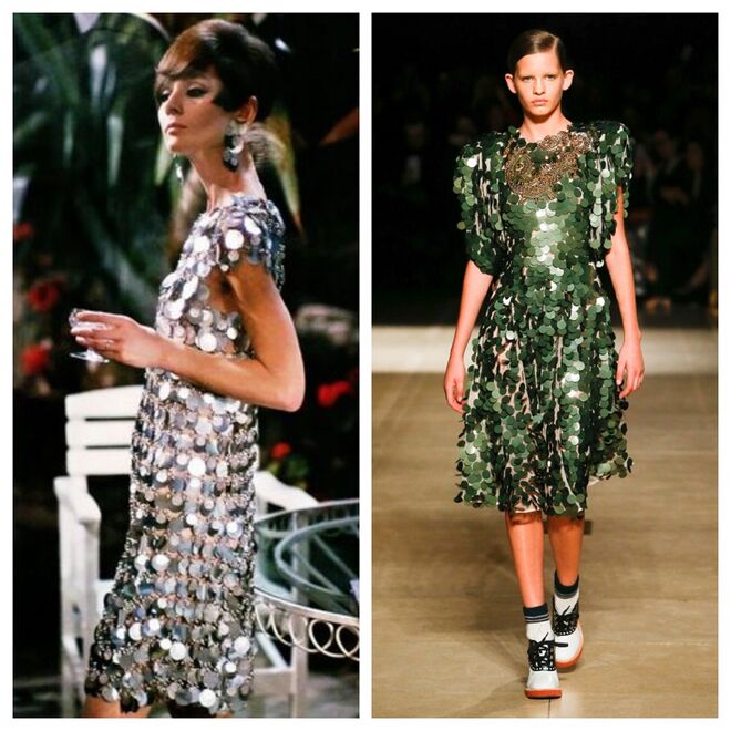 Audrey Hepburn no filme Caminho para Dois, 1967 / Miu Miu, 2017