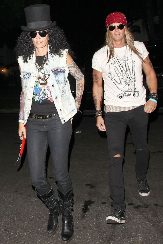 Cindy Crawford e o marido 