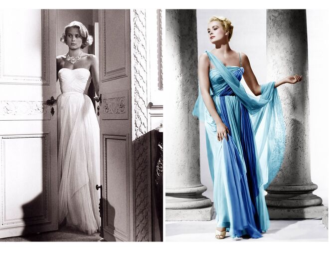 To Catch a Thief (1955) | Dizem que Beatrice Borromeo se inspirou num destes vestidos usados por Grace Kelly para desenhar o seu vestido de casamento com Pierre Casiraghi, neto de Kelly. Ambos os vestidos representam a época dourada de Hollywood e foram desenhados por Edith Head. 