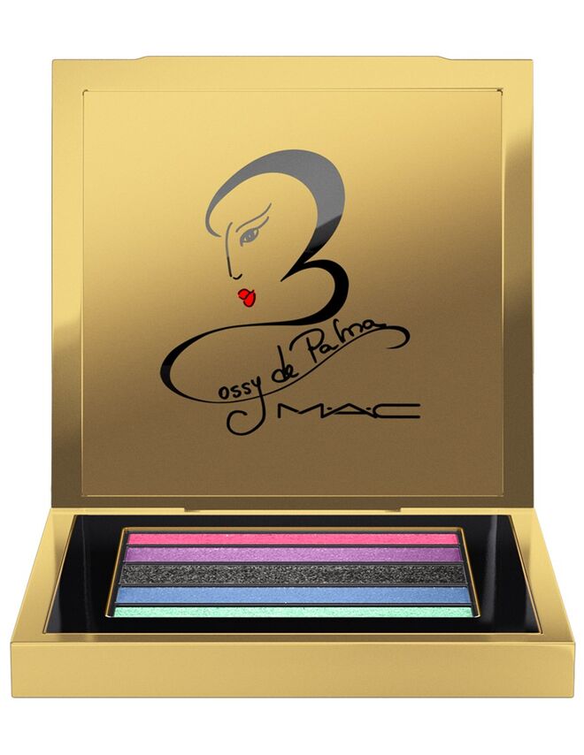 Paleta de sombras Veluxe, €49, Coleção Rossy de Palma para M.A.C