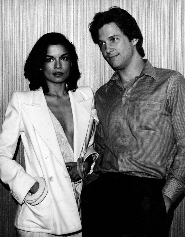 Com Jeff Bridges em 1980