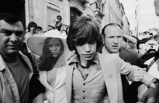 No dia do casamento com Mick Jagger em 1971 