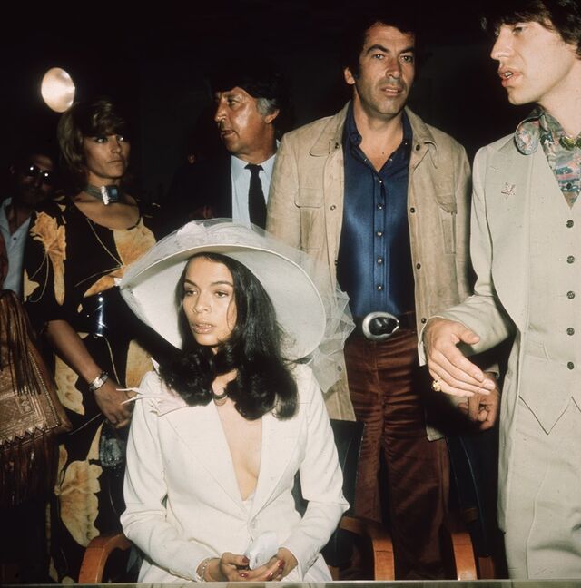 No dia do casamento com Mick Jagger em 1971
