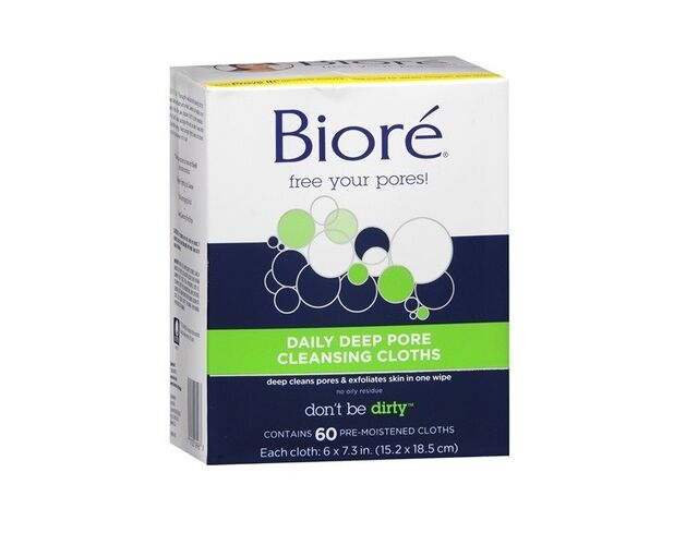 Cleansing Cloths para o rosto, US$ 8,99 (aproximadamente €7,59), Bioré.