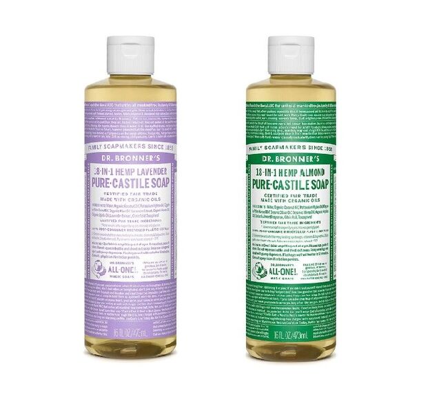 Gel de banho Pure-Castile Lavanda e Amêndoa, 473 ml, €20,91 (cada), Dr Bronner. 