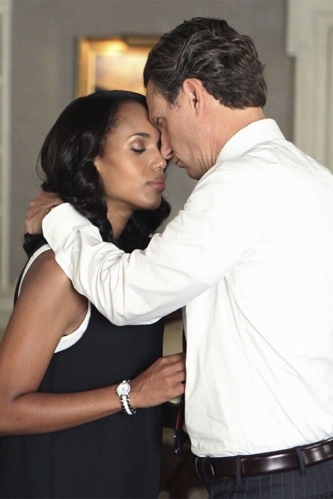 Olivia Pope (Kerry Washington) e Fitz (Tony Goldwin), em Scandal (2012 até hoje)