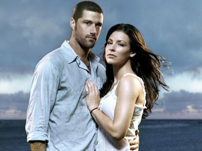 Jack (Matthew Fox)e Kate(Evangeline Lilly) , em Perdidos (2004-2010)